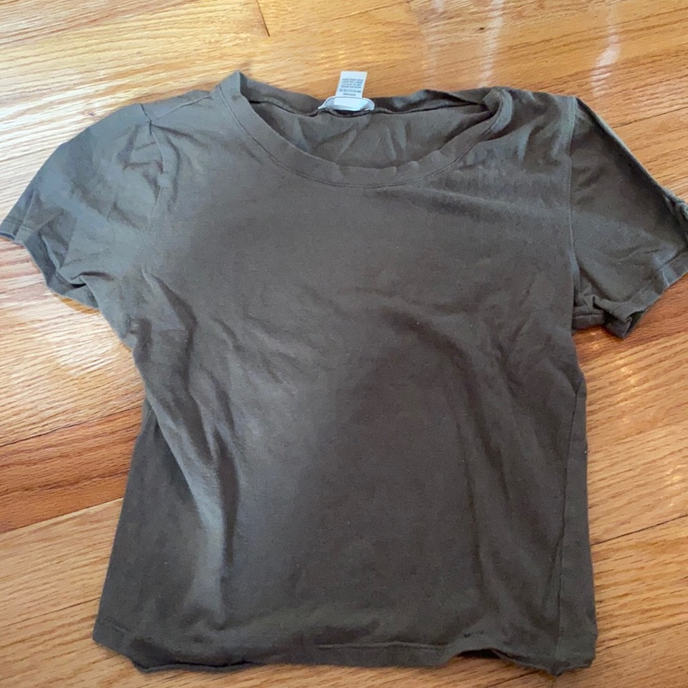 Green crop top